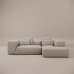 Sofa-chaise-longue-pequena-2-brazos-beige-caramelo-atemporal-comodo-diseño-italiano-calidad