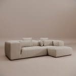 Sofa-chaise-longue-pequena-2-brazos-beige-caramelo-lateral-Atemporal-Comodo-Diseño